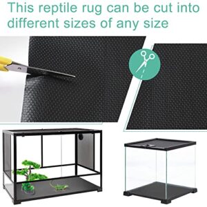 Ceadyxiao Large Reptile Carpet Terrarium Liner Bedding Reptile Substrate Mat Tank Accessories for Bearded Dragon Snake Lizard Tortoise Leopard Gecko (Black)