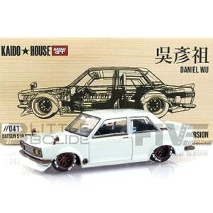 Datsun 510 Street Tanto V1 White (Designed by Jun Imai) Daniel Wu x Kaido House Special 1/64 Diecast Model Car by True Scale Miniatures KHMG041