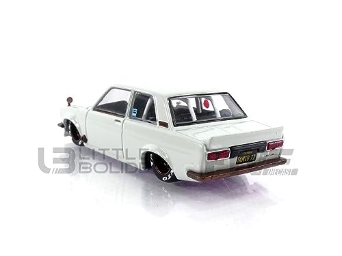 Datsun 510 Street Tanto V1 White (Designed by Jun Imai) Daniel Wu x Kaido House Special 1/64 Diecast Model Car by True Scale Miniatures KHMG041