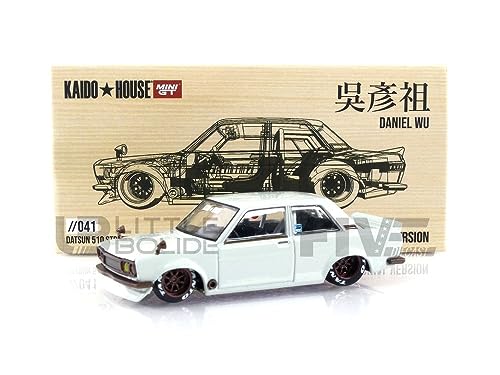 Datsun 510 Street Tanto V1 White (Designed by Jun Imai) Daniel Wu x Kaido House Special 1/64 Diecast Model Car by True Scale Miniatures KHMG041