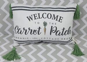 easter welcome to the carrot patch organic decorative pillow
