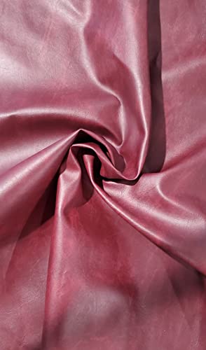 Plastex Faux Leather Caprice, Wine 10 Yards