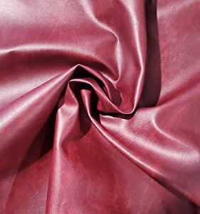 Plastex Faux Leather Caprice, Wine 10 Yards