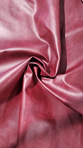 Plastex Faux Leather Caprice, Wine 10 Yards