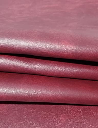 Plastex Faux Leather Caprice, Wine 10 Yards