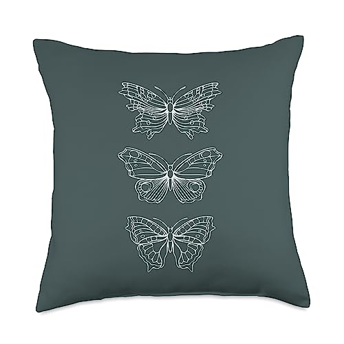 Cottagecore Goblincore Aesthetic Clothes Women Men Butterfly Cottagecore Goblincore Fairycore Throw Pillow, 18x18, Multicolor