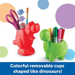 Learning Resources Create-a-Space Kiddy Center Dinos - 5 Pieces, Kids Art Supplies Organizer, Storage Caddy for Kids,Crayon Organizer