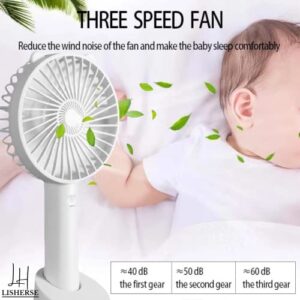 Pack 3 Mini Fan Portable, Mini Handheld Fan, Portable Fan For Travel, Hand Fan rechargeable, Personal Fan Handheld, Small Battery operated Fan, Lash Fan dryer for eyelash extensions (BLUE/GREEN/WHITE)