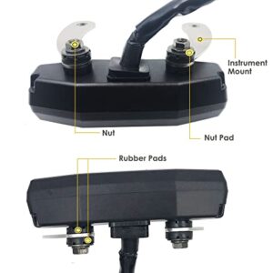 WHALETAIL Universal Motorcycle Speedometer Mount 304 Stainless Steel Speedometer Bracket with Screw Nuts and Rubber Pads