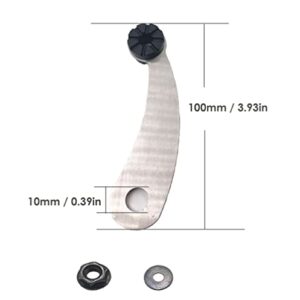 WHALETAIL Universal Motorcycle Speedometer Mount 304 Stainless Steel Speedometer Bracket with Screw Nuts and Rubber Pads