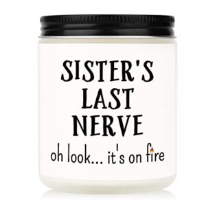 petalsun sister gifts, funny sisters gifts from sister brother, sister birthday gifts for sister, gifts for sister in law, lavender scented candle