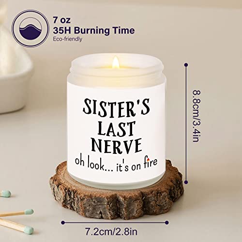 PETALSUN Sister Gifts, Funny Sisters Gifts from Sister Brother, Sister Birthday Gifts for Sister, Gifts for Sister in Law, Lavender Scented Candle