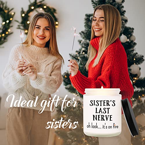 PETALSUN Sister Gifts, Funny Sisters Gifts from Sister Brother, Sister Birthday Gifts for Sister, Gifts for Sister in Law, Lavender Scented Candle