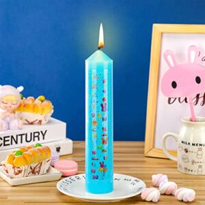 Birthday Countdown Candles Baby Shower Birthday Pillar Candle First Birthday 1-21 Pillar Candle Blue Annual Candle for Boys Birthday Baby Shower Favor 10 Inches Tall