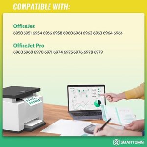 S SMARTOMNI 902XL 902 Compatible Ink Cartridge Replacement for HP 902XL (4 Pack), for use with HP OfficeJet 6958 6960 6961 6963 6964 6966 Pro 6968 6970 6971 6978 6979 (New Version)