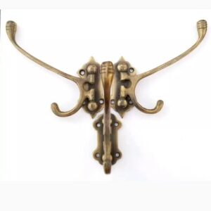 4 Old Style Solid Brass Double Wall Mount 180 Degree Swivel Coat Hat Towel Hooks #C24