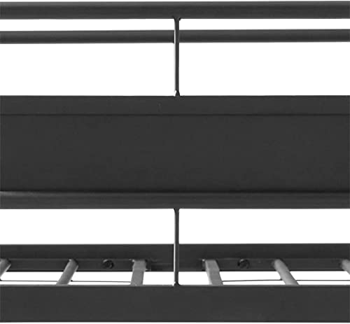 MAANYS Reinforced Version and Stronger Heavy Duty Metal Steel Queen Bunk Bed with Enhanced Ladder and Legs, Thickened Safer Bunk Queen Bed Bunk Bed Frame (Easier Assembly) (Twin XL Over Queen)