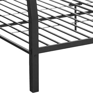 MAANYS Reinforced Version and Stronger Heavy Duty Metal Steel Queen Bunk Bed with Enhanced Ladder and Legs, Thickened Safer Bunk Queen Bed Bunk Bed Frame (Easier Assembly) (Twin XL Over Queen)