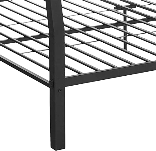 MAANYS Reinforced Version and Stronger Heavy Duty Metal Steel Queen Bunk Bed with Enhanced Ladder and Legs, Thickened Safer Bunk Queen Bed Bunk Bed Frame (Easier Assembly) (Twin XL Over Queen)