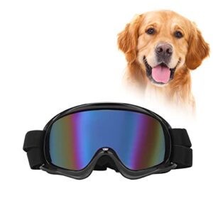dog sunglasses prevent uv stylish comfortable exquisite small pet sunglasses for dogs (black frame blue film)