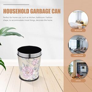 DOITOOL Car Decor Retro Style Trash Can for Bathroom Small Trash Can Wastebasket Offcial Waste Paper Basket Waste Container Vintage Decor