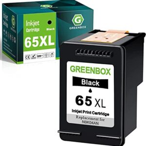 GREENBOX Remanufactured 65XL Black Ink Cartridge Replacement for 65 XL Black Ink for Envy 5055 5052 5010 5012 DeskJet 3755 2652 3720 3752 2622 2624 2655 3722 2600 3700 (1 Black, High-Yield)