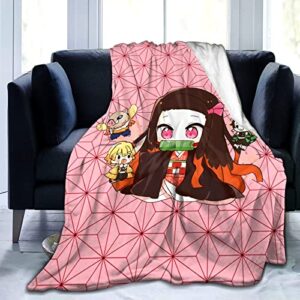 oyyfecc anime blanket throw flannel fleece warm blankets comfortable bedding for kids adults gifts bed sofa living room 50"x40"