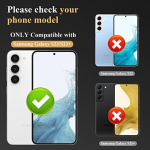 YWXTW for Samsung Galaxy S23 / S23 Plus Camera Lens Protector, Metal Individual Ring and 9H Tempered Glass Camera Screen Protector for Galaxy S23 / S23 Plus 5G