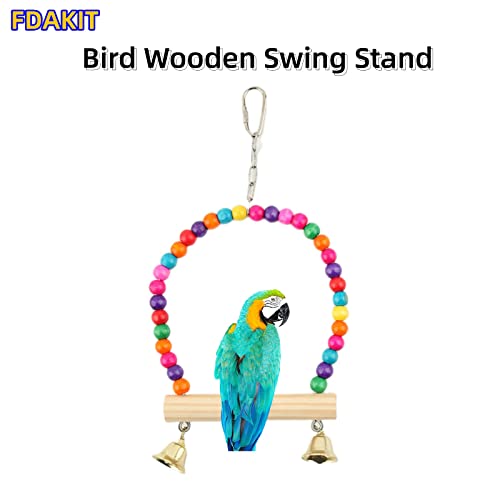 4 Pcs Bird Ladder - 12 Steps 28.3" Bird Cage Ladder & Bird Wings & 2pcs Chewing Balls Colorful Bird Toys for Cockatiels Parrot Parakeet Bird Conure Ladders