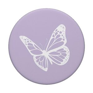 White Light Pastel Purple Butterfly PopSockets Standard PopGrip