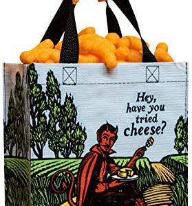 Blue Q Hey, Have You Tried Cheese? Handy Tote from Reusable lunch bag, little tote, gift bag, easy-to-wipe-clean, 95% recycled material, 10" h x 8.5" w x 4.5" d