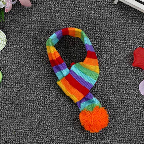 POPETPOP Dog Costume Towel Set 6Pcs s Hat Scarf Leg Warmers Set - Winter Warm Small Dogs Striped Knitted Clothes for Puppy Dogs Cats Towel Sets Dog Christmas Scarf