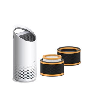 trusens air purifier with smoke & odor filter and carbon bundle | small | uv-c light + hepa filtration | filters odors, smoke pollutants and vocs