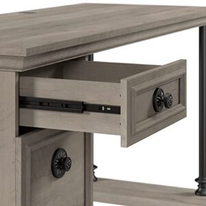 Bush Furniture Coliseum Designer Desk Set with Office Chair, 60W, Driftwood Gray