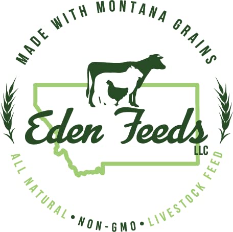 Eden Feeds Layer Feed for Chickens - 40 lb Bag Non GMO Soy and Corn Free Whole Grain Minimally Processed Feed