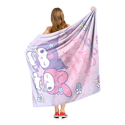 Northwest My Melody Silk Touch Throw Blanket, 50" x 60", Pastel Pals