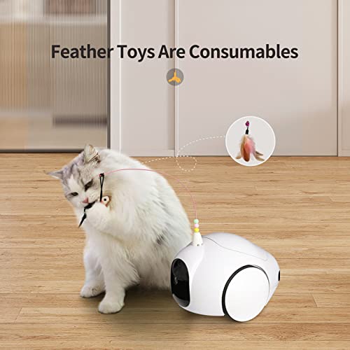 pumpkii Pet Camera for Dog and Cat, Self-Charging Smart Pet Treat Dispenser Robot, Automatic Cat Feeders, Moving Home Security Camera Night Vision