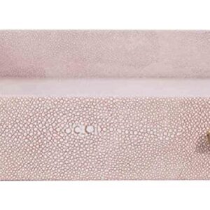 Large Blush Sting Tray – by Alice Lane Home Collection – Pink Blush – Gold Finished Handles – Modern Elegant Decorative Tray – Home Décor, Kitchen, Bathroom, and Coffee Table