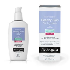 neutrogena healthy skin glycerin & green tea firming face cream moisturizer & neck cream with spf 15 sunscreen - anti wrinkle cream, face moisturizer for dry skin & neck, 2.5 fl. oz