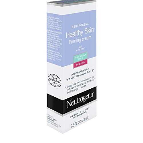 Neutrogena Healthy Skin Glycerin & Green Tea Firming Face Cream Moisturizer & Neck Cream with SPF 15 Sunscreen - Anti Wrinkle Cream, Face Moisturizer for Dry Skin & Neck, 2.5 fl. oz