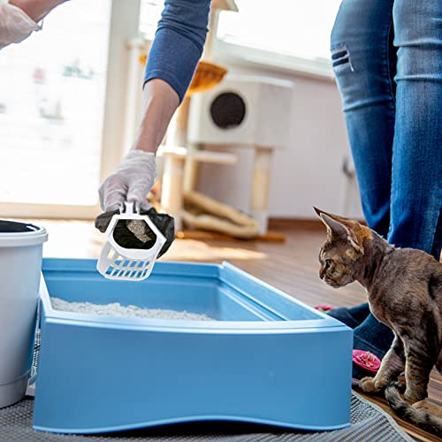 YPJX Cat Litter Scoop, Integrated Detachable Deep Litter Scooper with Waste Container Cat Litter Scooper with 150 Bag Cat Litter Disposal System