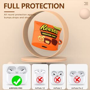 3 Pack Cute Airpod Case for Airpod Pro,3D Kawaii Cartoon Funny Goldfish Cookie&Rainbow Candy&Chocolate Food Soft Silicone Protective Cover Accessories Skin for Apple Air pods Pro Case for Girls Boys