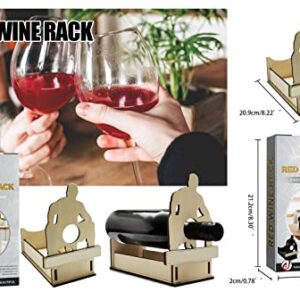 Wine Rack - Lightweight and Portable Wine Bottle Display Wooden Rack, Home Storage Function Shelf Collection Wine Rack Wooden Creative Ornaments, Easy to Assemble