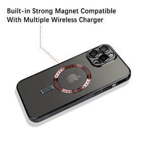 OOK Compatible iPhone 13 Pro Max Case with Camera Lens Protector (Compatible with MagSafe) Anti-Scratch Shockproof Protective Slim iPhone 13 Pro Max Case for Women Men - Black