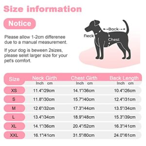 Etdane Recovery Suit for Dog Cat After Surgery Dog Surgical Recovery Onesie Female Male Pet Bodysuit Dog Cone Alternative Abdominal Wounds Protector Pink Plaid/Hear/X-Small