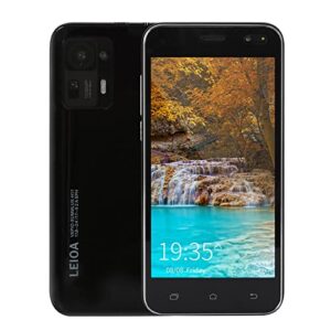smartphone android telephone, mx4 5.0inch 3g smartphone deca core 512mb rom 4gb ram, 2200 mah large battery, smartphone with earphone, holiday gift for family friends (black)