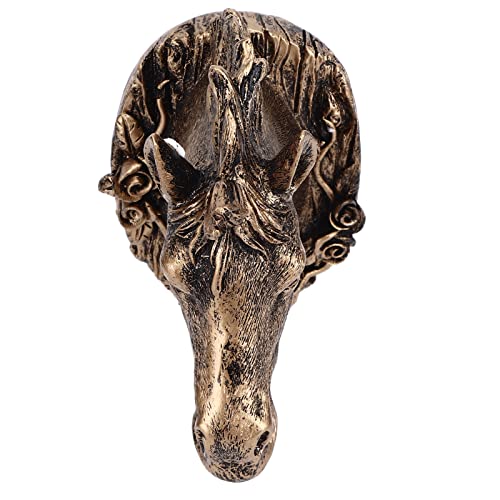 Horse Head Single Wall Hook Animal Shaped Coat Hat Hook Resin Animal Horse Head Clothes Coat Hook for Living Room Bathroom Kitchen Office