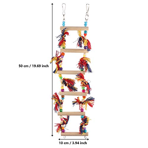 Parrot Toy Bird Chewing Toys Hanging Toy Parrot Ladder Stand Playing Toy Easy to Use