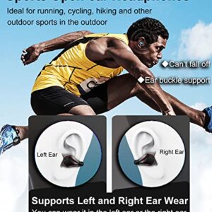 Single Bone Conduction Earbuds Open Ear Headphones Wireless Bluetooth Workout Headphones Open Ear Earbuds Sweat Resistant for Sports Running Headphones Exercise Around Mini Sport Open Earbuds, Black