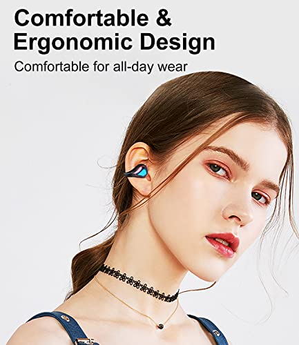 Single Bone Conduction Earbuds Open Ear Headphones Wireless Bluetooth Workout Headphones Open Ear Earbuds Sweat Resistant for Sports Running Headphones Exercise Around Mini Sport Open Earbuds, Black